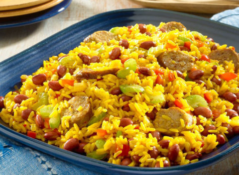 Rice Saffron and Sausages