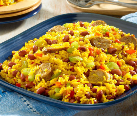 Rice Saffron and Sausages