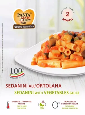 Piatto di Sedanini all'Ortolana pronta in soli 2 minuti. www.fuorifrigo.com