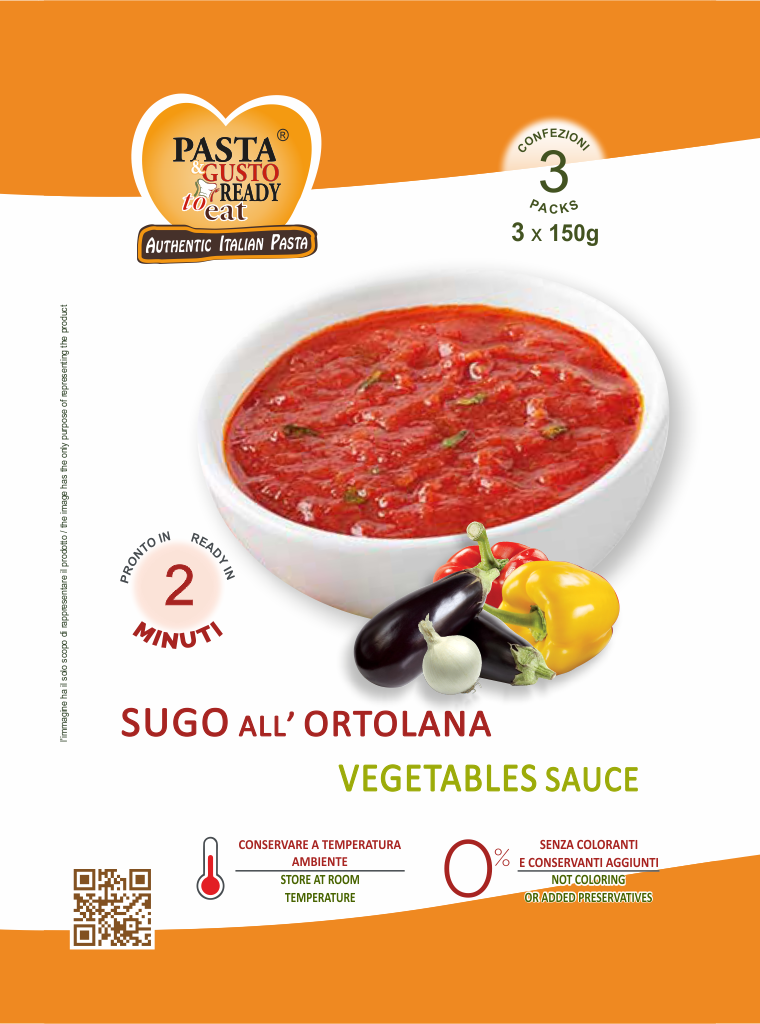 Sugo all'ortolana pronto in soli 2 minuti. www.fuorifrigo.com